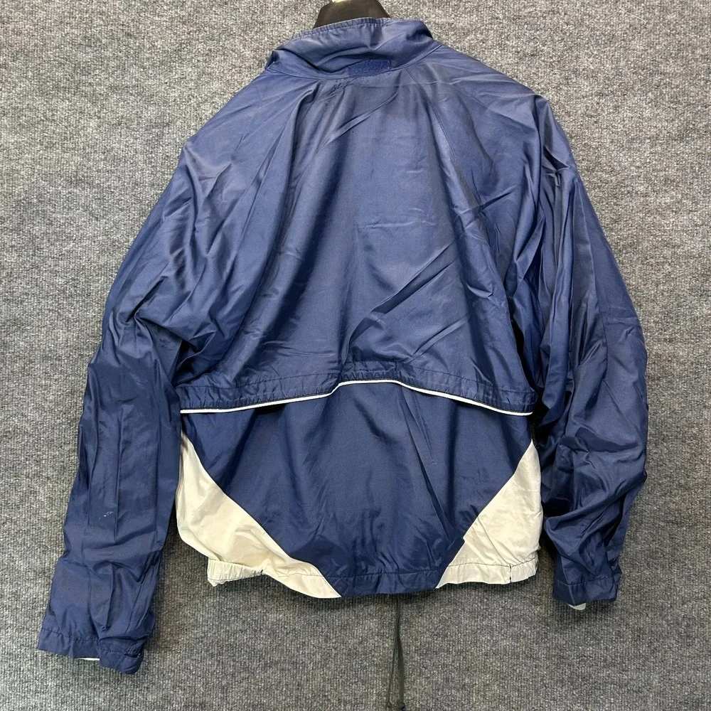 Vintage Fila Windbreaker Jacket Men's Navy White Full Zip USA Made Size Large